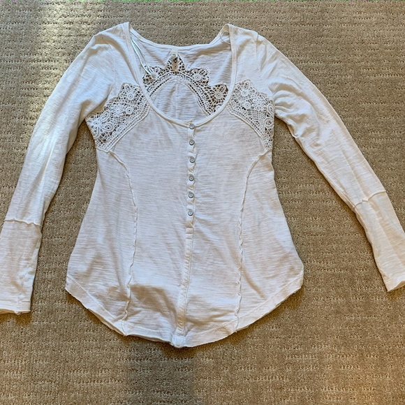 Free People White Long Sleeve - Picture 2 of 2